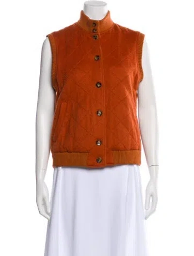 Pre-owned Loro Piana Cashmere Vest In Orange