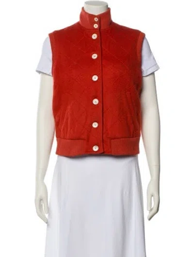 Pre-owned Loro Piana Cashmere Vest In Orange
