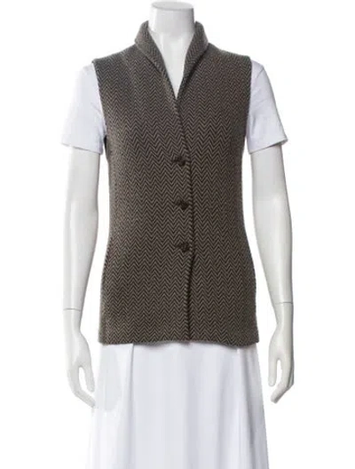 Pre-owned Loro Piana Cashmere Vest In White