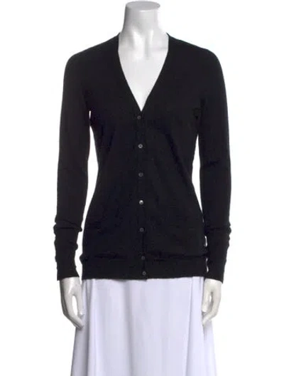 Pre-owned Loro Piana Cashmere V-neck Sweater In Black