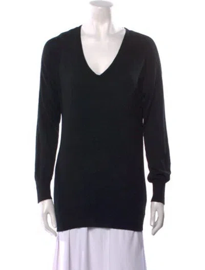 Pre-owned Loro Piana Cashmere V-neck Sweater In Blue