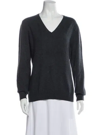 Pre-owned Loro Piana Cashmere V-neck Sweater In Blue