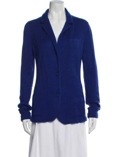 Pre-owned Loro Piana Cashmere V-neck Sweater In Blue