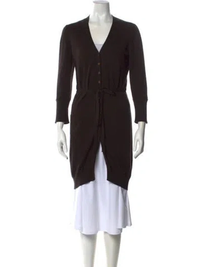 Pre-owned Loro Piana Cashmere V-neck Sweater In Brown