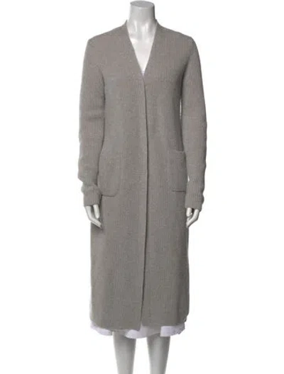 Pre-owned Loro Piana Cashmere V-neck Sweater In Gray