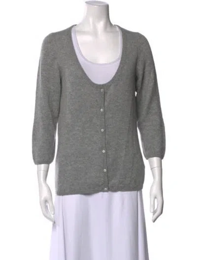 Pre-owned Loro Piana Cashmere V-neck Sweater In Gray