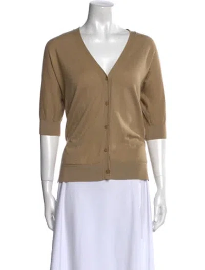 Pre-owned Loro Piana Cashmere V-neck Sweater In Neutral