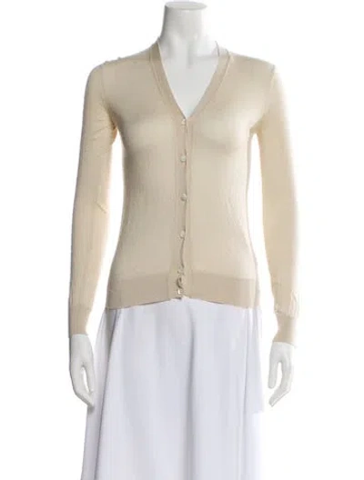 Pre-owned Loro Piana Cashmere V-neck Sweater In Neutral