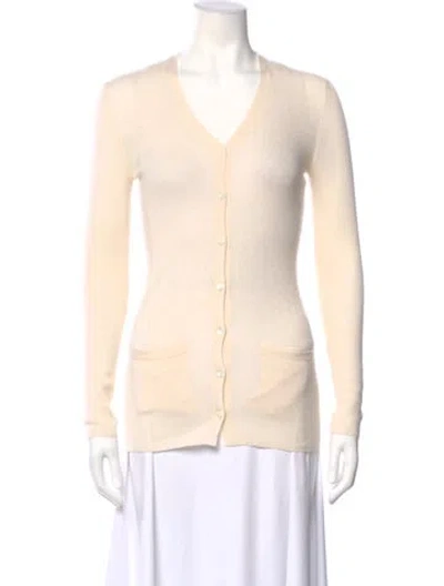 Pre-owned Loro Piana Cashmere V-neck Sweater In Neutral