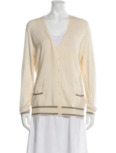 Pre-owned Loro Piana Cashmere V-neck Sweater In Neutral