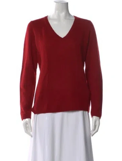Pre-owned Loro Piana Cashmere V-neck Sweater In Orange