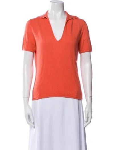 Pre-owned Loro Piana Cashmere V-neck Sweater In Pink