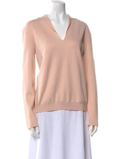Pre-owned Loro Piana Cashmere V-neck Sweater In Pink