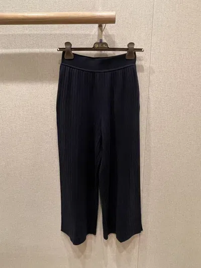 Loro Piana Cashmere Wide-leg Casual Pants In Black