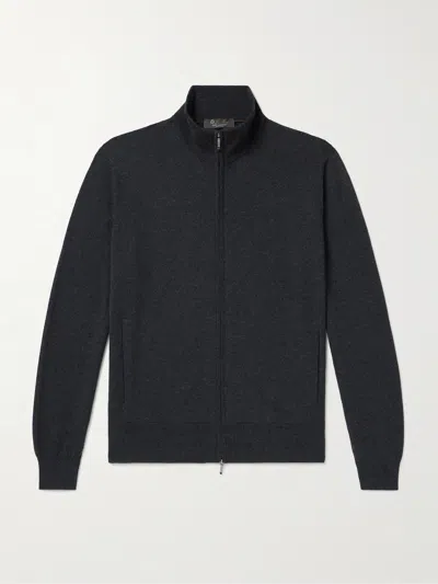 Loro Piana Logo Stand-neck Sweater In Black