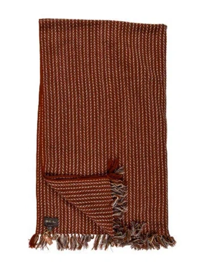 Pre-owned Loro Piana Cashmere-blend Throw Blanket In Brown
