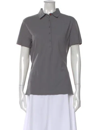 Pre-owned Loro Piana Cavalcade Puglia 2017 For Ferrari Short Sleeve Polo In Gray