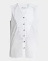 Loro Piana Caylee Silk Dyed Button-front Blouse In White