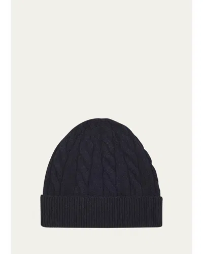 Loro Piana Cedar Cable-knit Cashmere Beanie In White