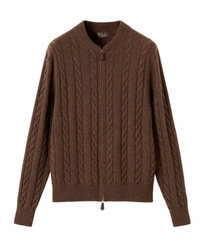 Loro Piana Cedar Cardigan In Brown