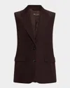 Loro Piana Cedric Textured Tussah Single-breasted Vest