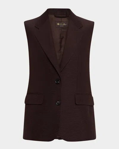 Loro Piana Cedric Textured Tussah Single-breasted Vest