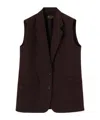 Loro Piana Cedric Silk Vest In Carob Bean