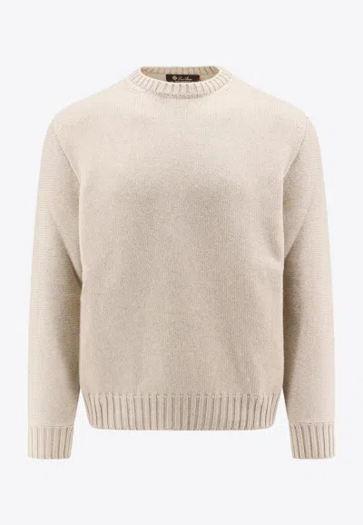 Loro Piana Linen And Cashmere-blend Sweater In Neutrals