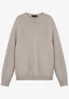 Loro Piana Ivory Crew-neck Sweater In Ivory