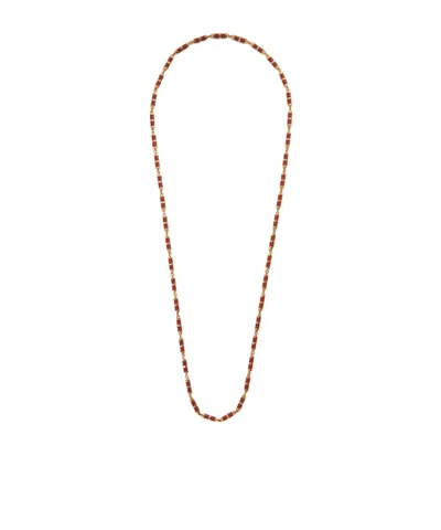 Loro Piana Chain Necklace In Dark Tan/sunshine Gold