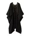 Loro Piana Cecilia Cashmere Long Cape With Chain In Black