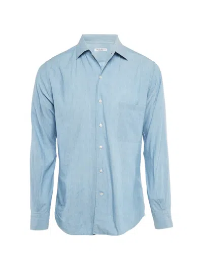 Pre-owned Loro Piana Chambray Cotton Shirt In Blue