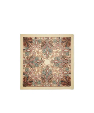 Loro Piana Chandani Shawl In Ivory/pink