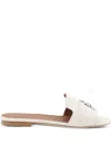 Loro Piana Summer Charms Flat Sandals In Weiss