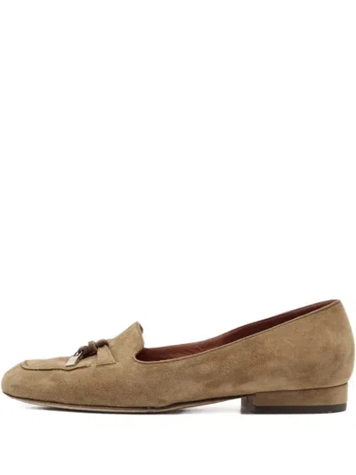 Pre-owned Loro Piana Charms Suede Loafers