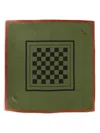 Loro Piana Checkers Set-print Scarf In Green