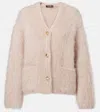 Loro Piana Cherry Hill Mohair And Cashmere Cardigan In Pink