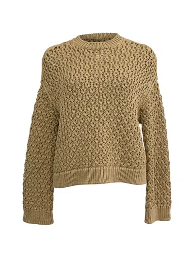 Pre-owned Loro Piana Chunky-knit Sweater In Neutral