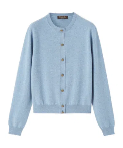 Loro Piana Classic Cardigan In Blue