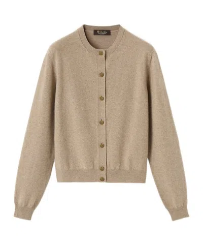 Loro Piana Classic Cardigan In Brown