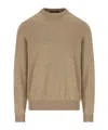 Loro Piana Classic Crewneck Jumper In Brown