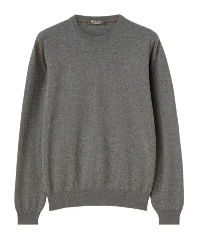 Loro Piana Classic Crewneck Jumper In Gray