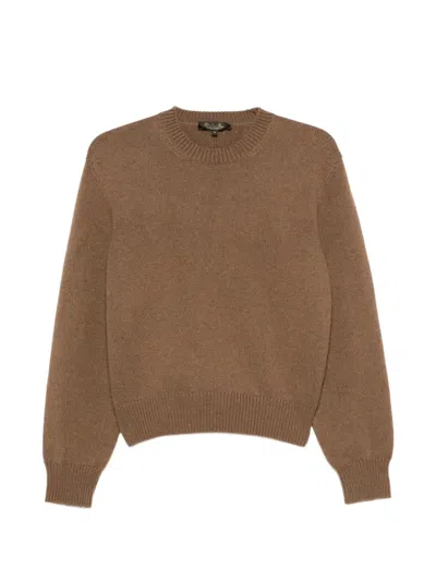 Loro Piana Classic Crewneck Sweater In Brown