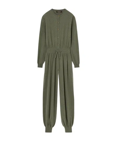 Loro Piana Cashmere Jumpsuit In Green