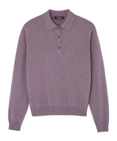 Loro Piana Classic Knitted Polo Shirt In Syrup Mixed Color