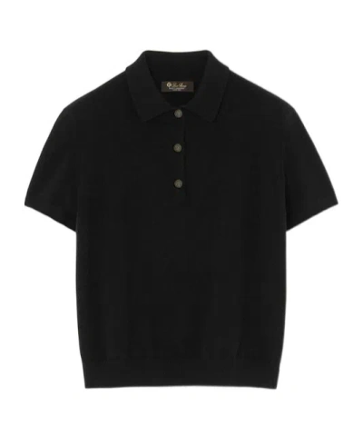 Loro Piana Classic Polo Shirt In Black