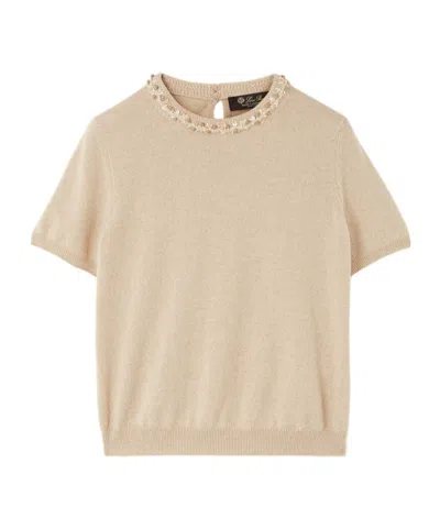 Loro Piana Classic T-shirt In Natural Melange