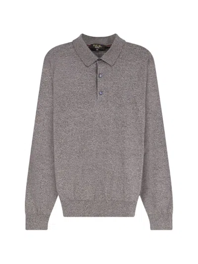 Loro Piana Classic-collar Mélange Polo Shirt In Pink