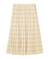 Loro Piana Clea Piot Check Silk Skirt In Chalk/pecan Syrup Color