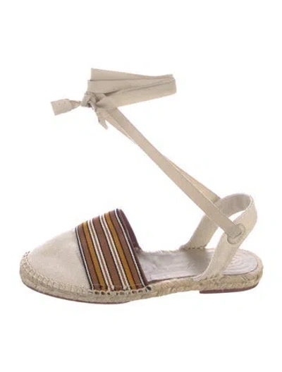 Pre-owned Loro Piana Cloth Espadrilles Canvas Espadrilles In Neutral